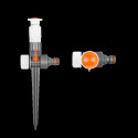 WHITE LINE Adjustable sprinkler 0-360°, with valve, on spike