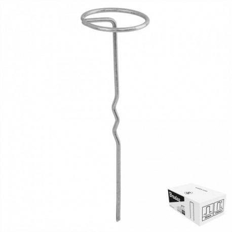 Galvanized metal pin in the shape of "G" width 6cm / height 20cm / BOX