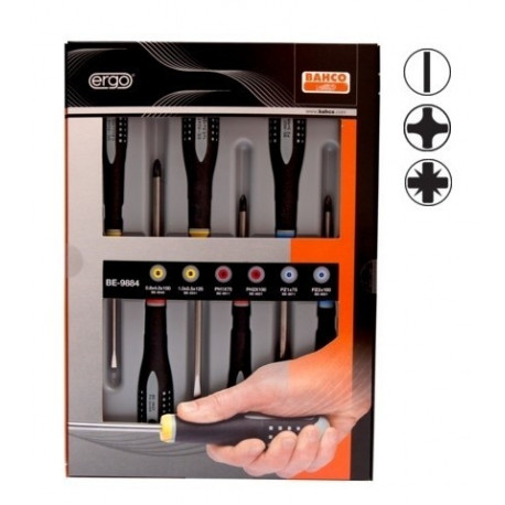 Screwdriver set ERGO™ 6 pcs - PH1/2  PZ1/2  SL 4,0/5,5