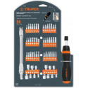 Ratcheting screwdriver & bits set 58pcs Truper®