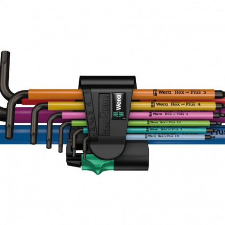 Wera L-keys 950/9 Hex-Plus multicolour holding function 1, BlackLaser