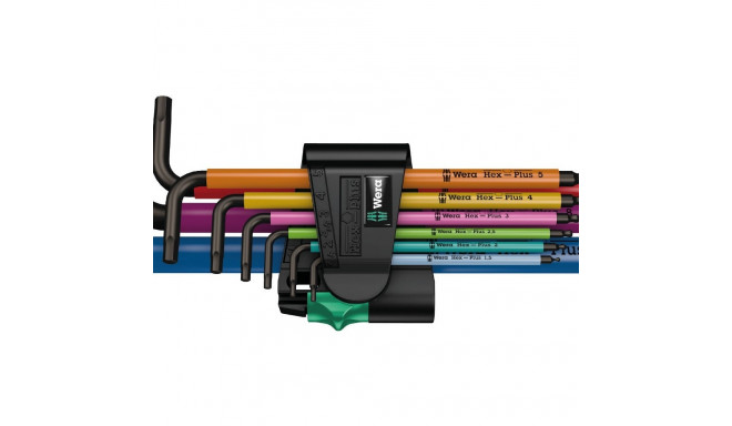 Wera L-keys 950/9 Hex-Plus multicolour holding function 1, BlackLaser