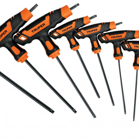 TORX key set with T-handle T9-T40, 8 pcs Truper®