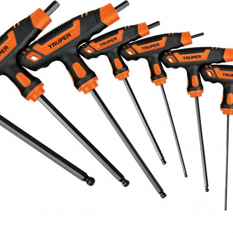 Kuuskantvõtmekomplekt T-käepidemega 2-10mm Truper®