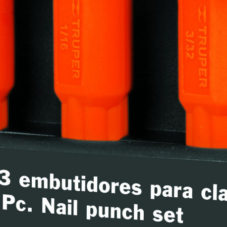 Punch set, 3 pcs Truper®