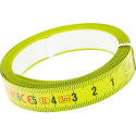Adhesive steel measuring tape Bahco 6m, 13mm scale from left to right