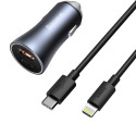 Baseus Golden Contactor Pro fast car charger USB Type C / USB 40 W Power Delivery 3.0 Quick Charge 4
