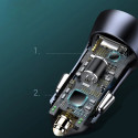 Baseus Golden Contactor Pro fast car charger USB Type C / USB 40 W Power Delivery 3.0 Quick Charge 4