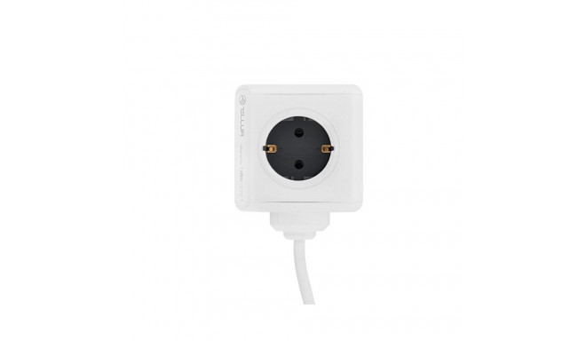 Tellur Power Cube Extended, Power strip 4 Outlets + 2xUSB ports, 1.5m cable white
