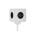 Tellur Power Cube Extended, Power strip 4 Outlets + 2xUSB ports, 1.5m cable white