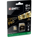Emtec mSD 64GB UHS-I U3 V30 A1 SpeedIN Pro