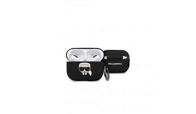 Karl Lagerfeld KLACAPSILGLBK must silikoon Ikonik AirPods Pro kate