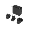Targus GaN 100 W USB-C/USB-A mitme pordiga laadija, must