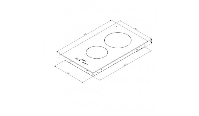 integreeritud elektriline pliidiplaat Allenzi CE30W