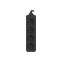 Pikendusjuhe 1m 4 pistikupesa UPS-süsteemile | PS0-04E-0100-IEC-BK | pistikupesade arv 4