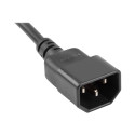 Pikendusjuhe 1m 4 pistikupesa UPS-süsteemile | PS0-04E-0100-IEC-BK | pistikupesade arv 4