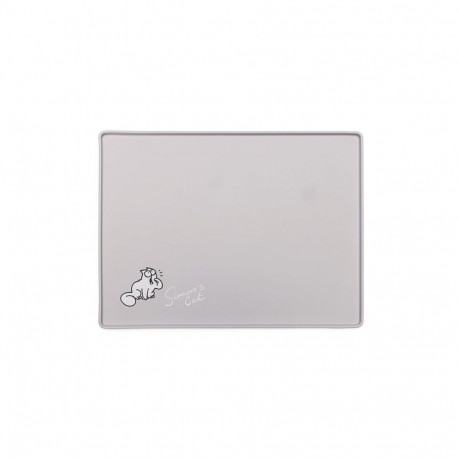 CAT MAT FOR BOWL L KARLIE 40X30X1CM GRAY
