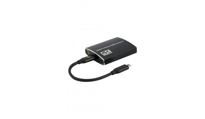 Gembird A-CM-HDMIF2-01 USB-C kahe HDMI adapter 4K 60Hz must