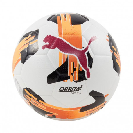 Piłka nożna Puma Orbita 5 Fusion Lite 350g biało-pomarańczowa 84332 01 4