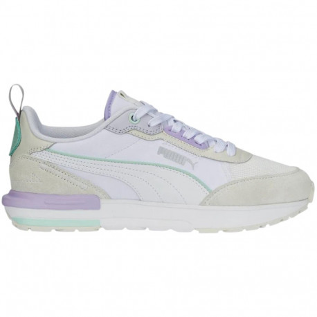 Buty damskie Puma R22 beżowo-fioletowo-białe 383462 25 37