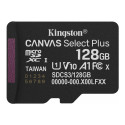 KINGSTON 128GB micSDXC Canvas Select Plus Gen3 150R A1 ühekordne pakend ilma ADP-ta