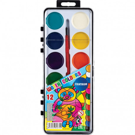 Water colors 12col.х30mm ZOO semi moisture