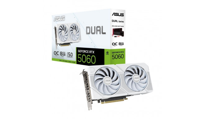 Asus Graphics Card||NVIDIA GeForce RTX 5060|8 GB|GDDR7|128 bit|PCIE 5.0 16x|Dual Slot Fansink|DUAL-R