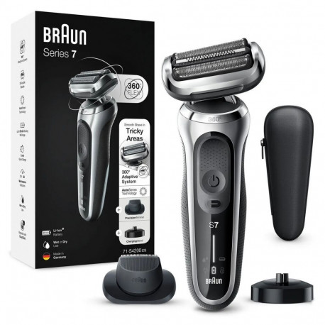 Braun Shaver 71-S4200cs Operating time (max) 50 min, Wet&Dry, Silver/Black