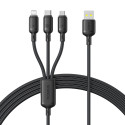 Baseus Rapid Series 3-in-1 USB-A 100W 1,5 m must