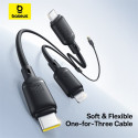 Baseus Rapid Series 3-in-1 USB-A 100W 1,5 m must