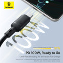 Baseus Rapid Series 3-in-1 USB-A 100W 1.5m, Schwarz