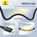 Baseus Rapid Series 3-in-1 USB-A 100W 1,5 m must