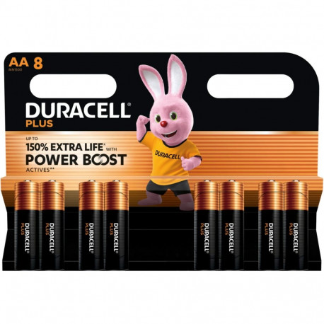 1x8 Duracell Plus Power Boost Mignon MN1500 AA LR6 1,5V patarei