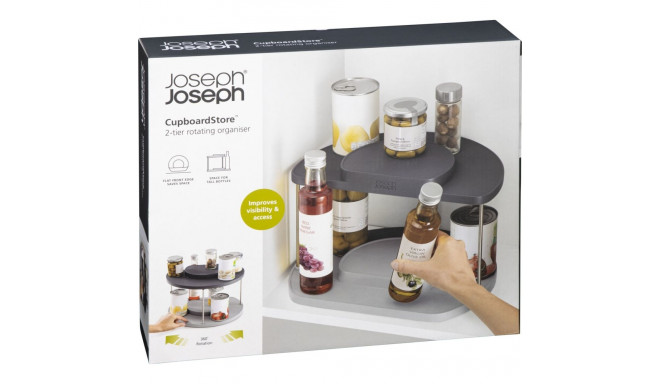 Joseph Joseph CupboardStore 2-tier Grey Rotating Organiser