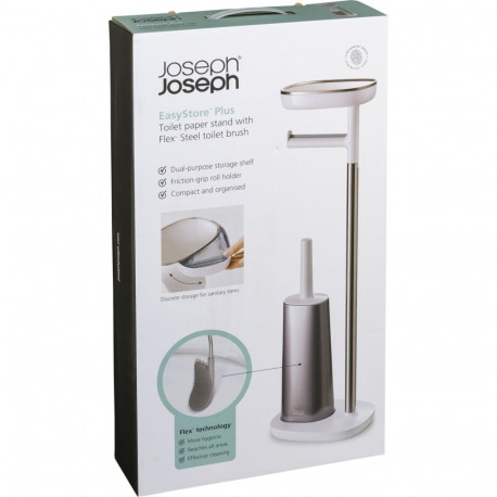 Joseph Joseph EasyStore SST Toilet Roll Hold. w.Toilet Brush