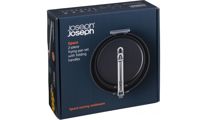 Joseph Joseph Space Fold.Handle Cera.N/S 2pc Blue Frying Pan Set