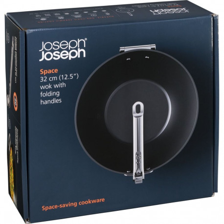 Joseph Joseph Space kokkupandava käepidemega keraamiline 32cm sinine wok