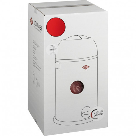 WESCO Kickmaster Soft Trash Bin red