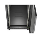 RACK CABINET 19" FREE-STANDING 22U/600X1200 (FLAT PACK) WITH MESH DOOR BLACK LANBERG