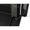 RACK CABINET 19" FREE-STANDING 22U/600X1000 (FLAT PACK) WITH GLASS DOOR BLACK LANBERG