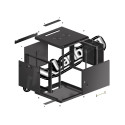 RACK CABINET 19" WALL-MOUNT 9U/600X600 FOR SELF-ASSEMBLY WITH METAL DOOR BLACK LANBERG (FLAT PACK)