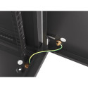 RACK CABINET 19" WALL-MOUNT 9U/600X600 FOR SELF-ASSEMBLY WITH METAL DOOR BLACK LANBERG (FLAT PACK)