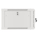 RACK CABINET 19" WALL-MOUNT 6U/600X600 FOR SELF-ASSEMBLY WITH METAL DOOR GREY LANBERG (FLAT PACK)