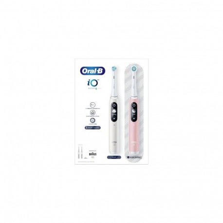 Oral-B Electric Toothbrush iO Series 6 Duo Pack, Alabaster White/Blush Pink EU
