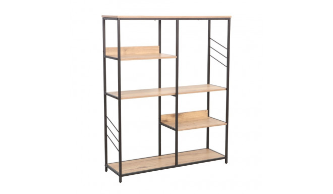 Shelf DIMITRA 100x30xH124cm, rustic/black