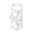 Shelf DIMITRA 40x40xH124cm, rustic/black