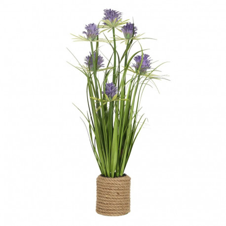 Kunstlill IN GARDEN H70cm, lilla krüsanteem, rohukõrred potis