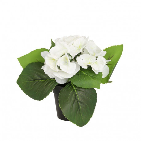 Kunstlill IN GARDEN H18cm, valge hortensia potis