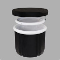 Foldable portable inflatable bathtub 80 x 79 cm black Foldable portable inflatable bathtub 80 x 79 cm black