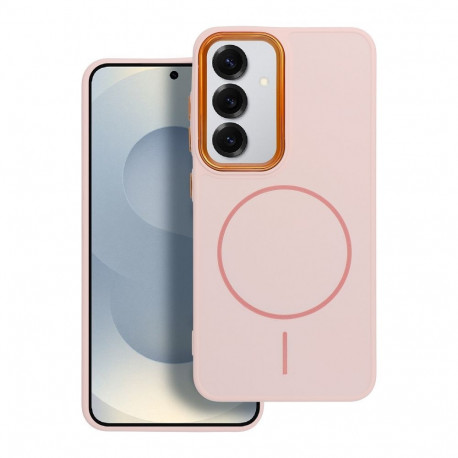 Case for Samsung A36 Frame Mag Cover compatible with MagSafe powder pink